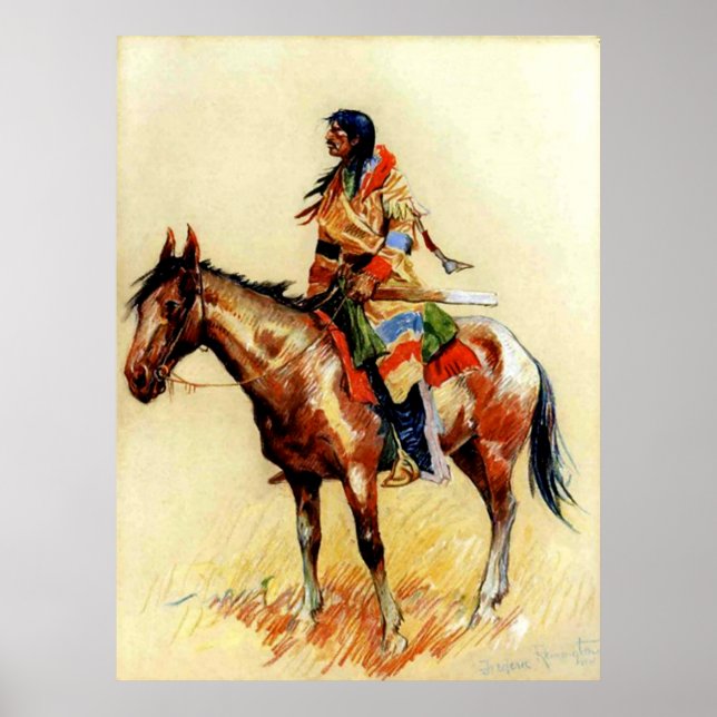 Frederic Remington Western Indian Art “A Breed” Poster (Front)