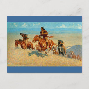 Frederic Remington's The Buffalo Runners (1909) Postcard