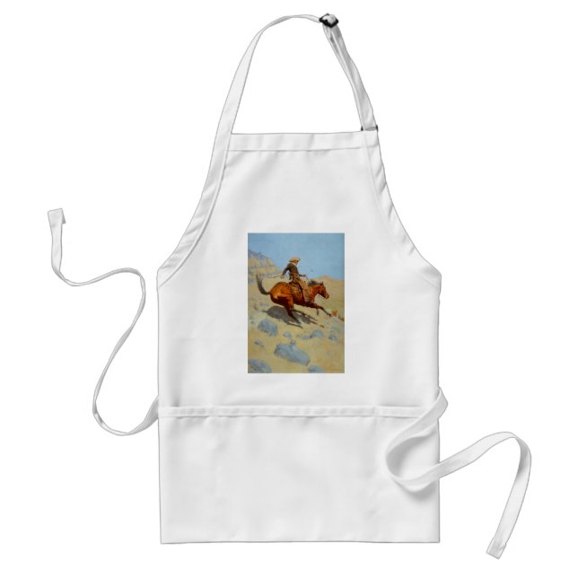 Frederic Remington's The Cowboy (1902) Adult Apron (Front)