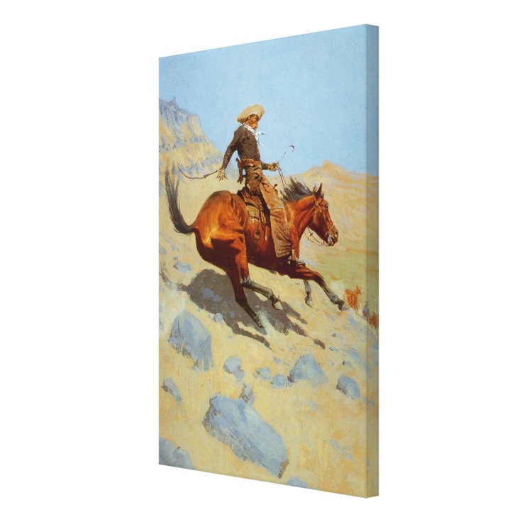 Frederic Remington's The Cowboy (1902) Canvas Print | Zazzle