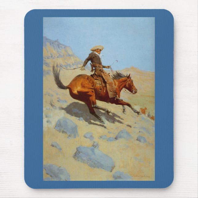 Frederic Remington's The Cowboy (1902) Mouse Pad (Front)