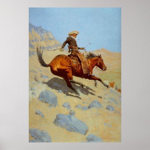 Frederic Remingtons The Cowboy 1902 Poster