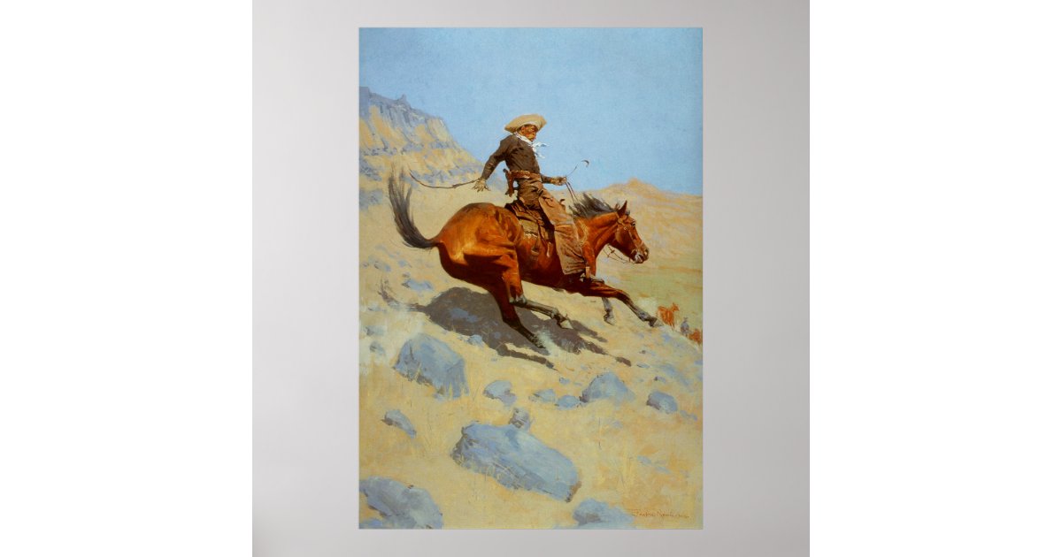 Frederic Remington's The Cowboy (1902) Poster | Zazzle