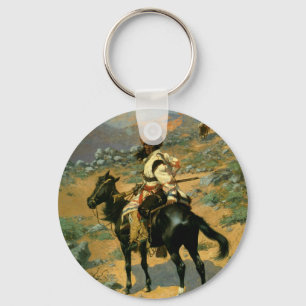 Frederic Remington's The Indian Trapper (1889) Keychain