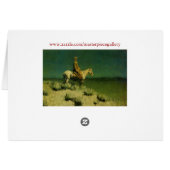 Frederic Remington's The Night Herder (circa 1908) Cards (Back Horizontal)