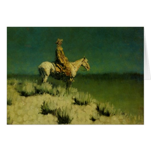 Frederic Remington's The Night Herder (circa 1908) Cards (Front Horizontal)