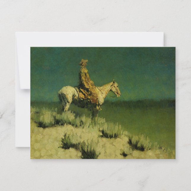 Frederic Remington's The Night Herder (circa 1908) Invitation (Front)
