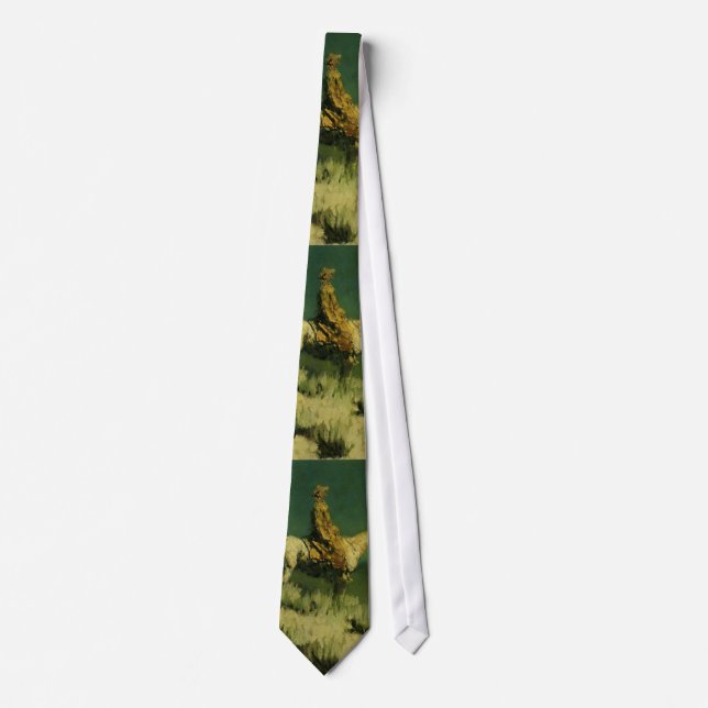 Frederic Remington's The Night Herder (circa 1908) Tie (Front)