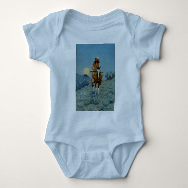 Frederic Remington's The Outlier 1909 Baby Bodysuit (Front)