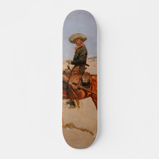 Frederic Remington's The Puncher (1895) Skateboard Deck (Front)