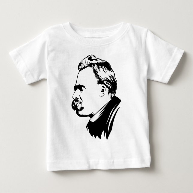 Frederich Nietzsche Portrait Baby T-Shirt (Front)