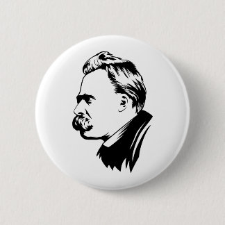Frederich Nietzsche Portrait Button