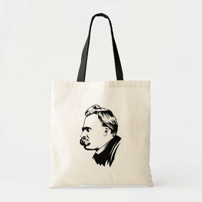 Frederich Nietzsche Portrait Tote Bag (Front)