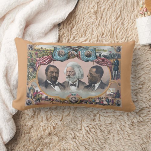 Frederick Douglass  African American Heroes Lumba Lumbar Pillow