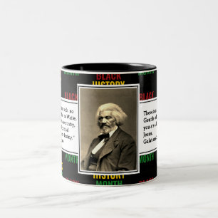 FREDERICK DOUGLASS Black History Quote Scripture Two-Tone Coffee Mug