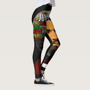 Frederick Douglass c1860s, Juneteenth Word Cloud Leggings