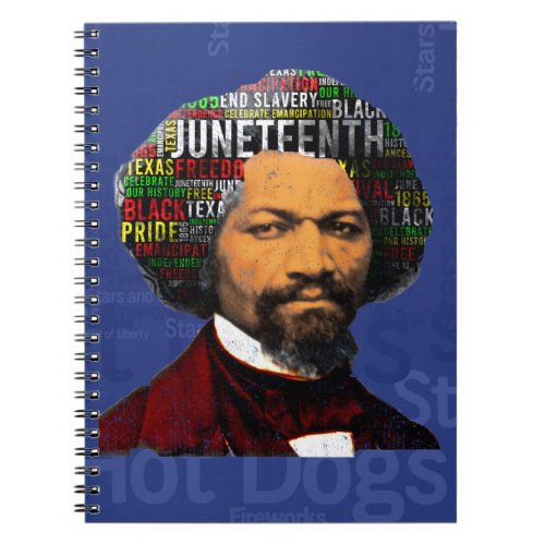 Frederick Douglass c1860s Juneteenth Word Cloud Notebook