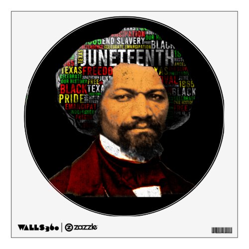 Frederick Douglass c1860s Juneteenth Word Cloud Wall Decal