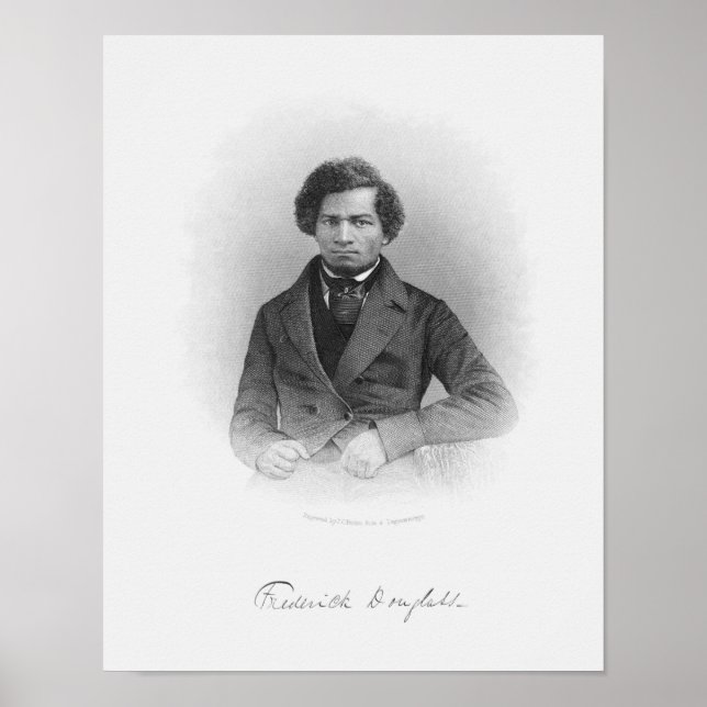 Frederick Douglass Engraved Portrait Poster (Front)