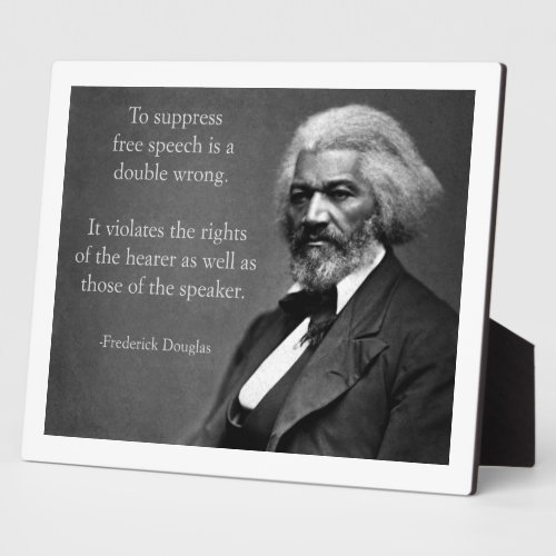 Frederick Douglass Free Speech Plaque