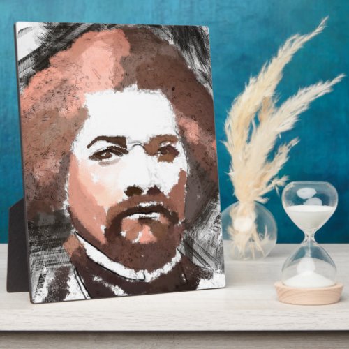 Frederick Douglass Gold Watercolor Painting Plaque