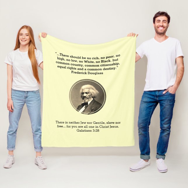 FREDERICK DOUGLASS Inspirational Black History Fleece Blanket (In Situ)