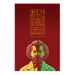 Frederick Douglass Inspiring Quote: True To Myself Poster Frederick Douglass Inspiring Quote: True To Myself Poster