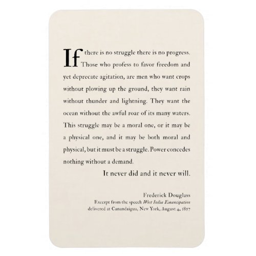 Frederick Douglass quote magnet