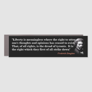 Frederick Douglass Quote On Freedom Of Speech Car Magnet