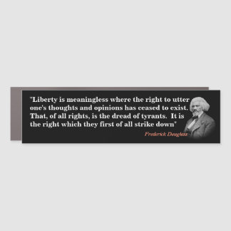 Frederick Douglass Quote On Freedom Of Speech Car Magnet