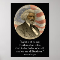 Frederick Douglass Quote Right Truth Black History Poster