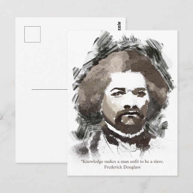 Frederick Douglass Watercolor Painting Postcard (Front/Back)