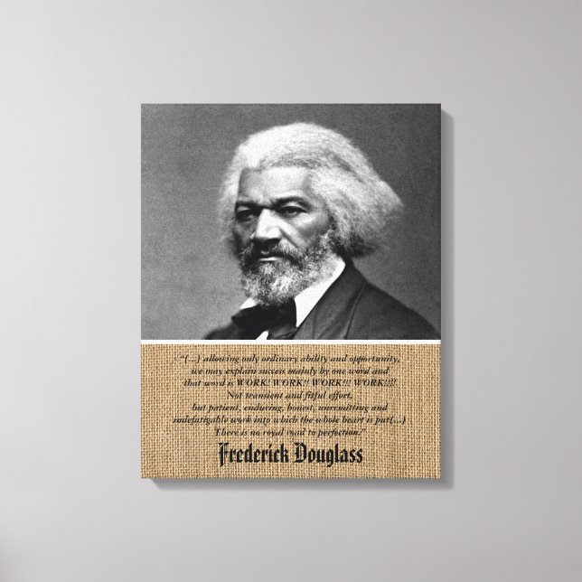 Frederick Douglass Work Perfection Quote Cv Canvas Print (Front)