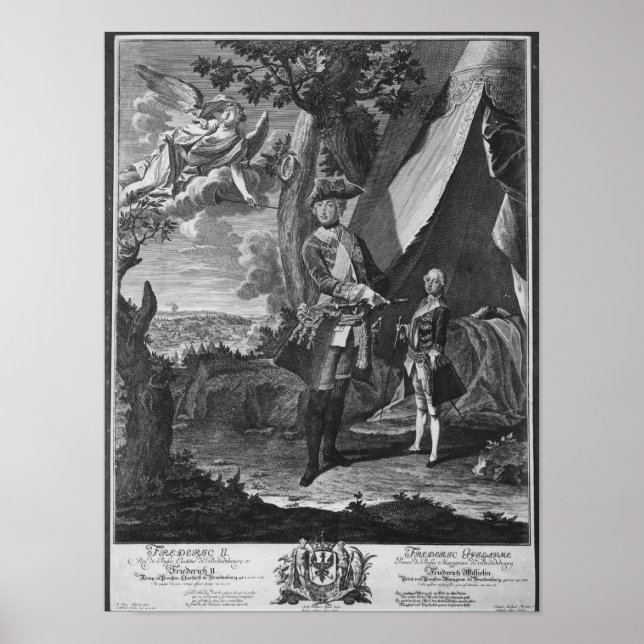 Frederick II  and His Nephew Frederick William Poster (Front)