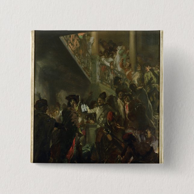 Frederick II the Great, in Lissa, Bonsoir Button (Front)