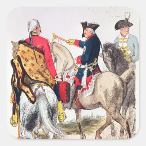 Frederick II  the Great Square Sticker