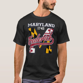 Frederick Maryland Flag Vintage Athletic Sport T-Shirt