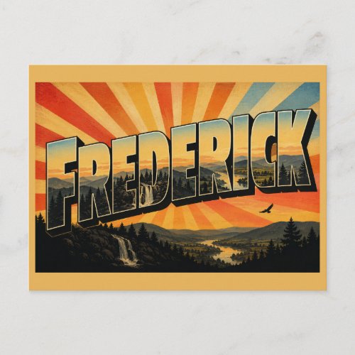 Frederick Maryland Mountain Waterfall River Art Postcard