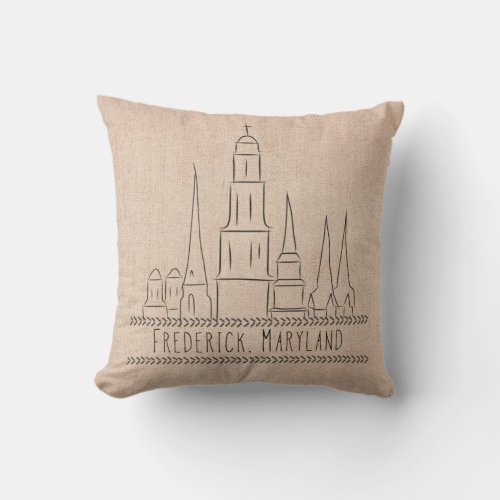 Frederick MD Throw Pillow