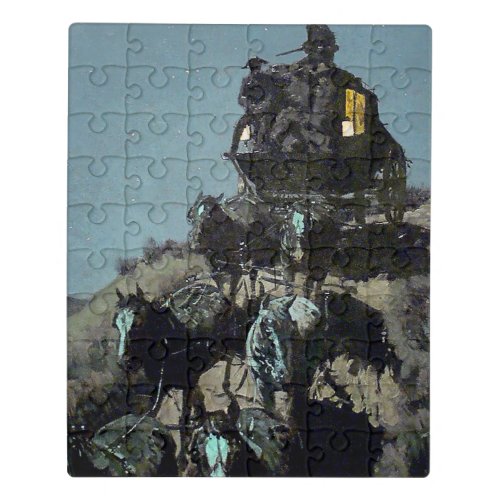 Frederick Remington The Old Stagecoach Jigsaw Puzzle