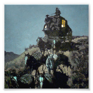 Frederick Remington “The Old Stagecoach” Photo Print