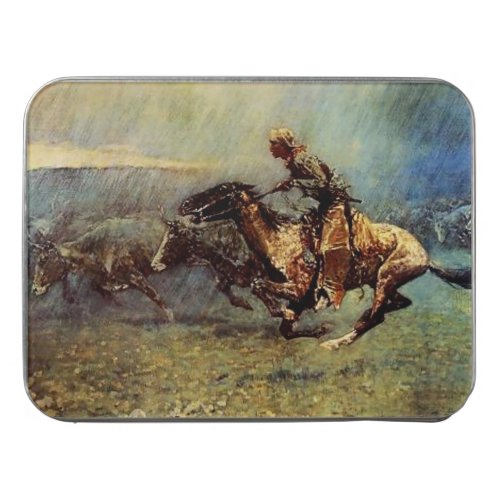 Frederick Remington Western Art The Stampede Jigsaw Puzzle