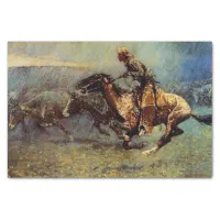 Frederick Remington Western Art “The Stampede” Wrapping Paper by