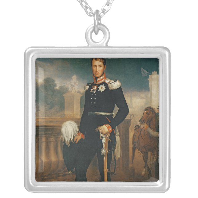Frederick William III, King of Prussia Silver Plated Necklace (Front)