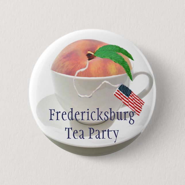 Fredericksburg Tea Party Pinback Button (Front)