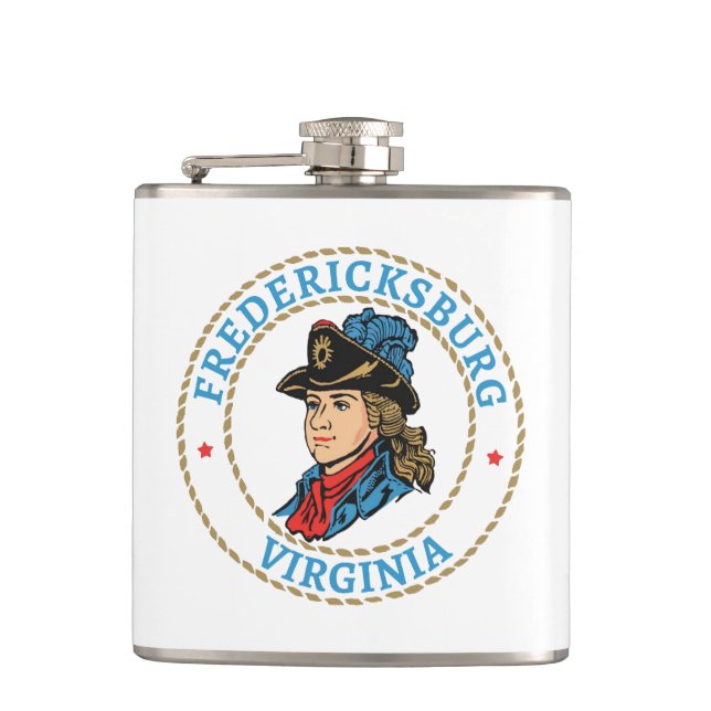 Fredericksburg Virginia Colonial Flask (Front)