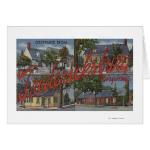 Fredericksburg, Virginia - Large Letter Scenes Cards