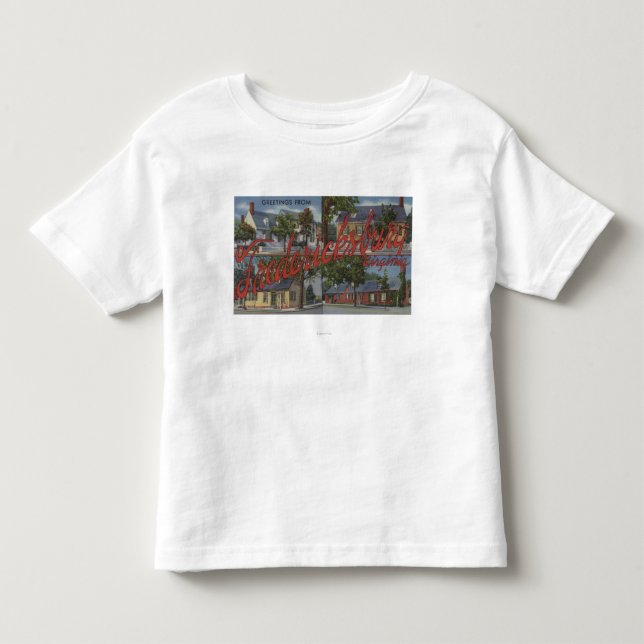 Fredericksburg, Virginia - Large Letter Scenes Toddler T-shirt (Front)