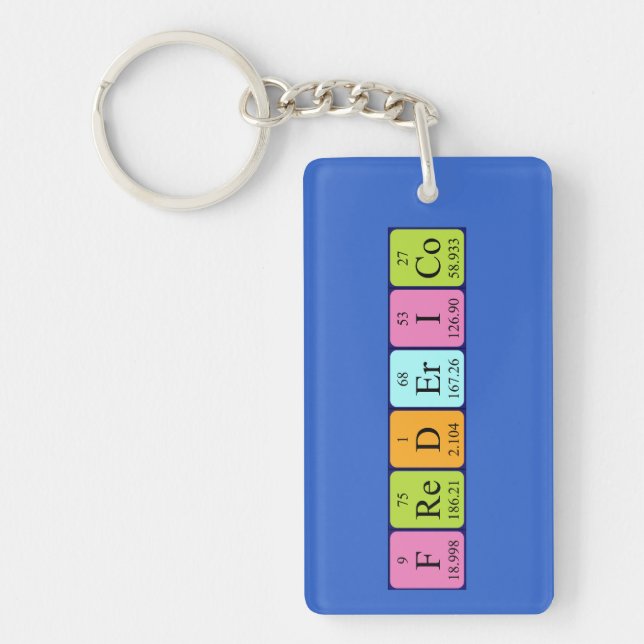 Frederico periodic table name keyring (Front)