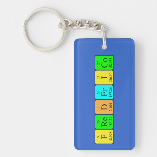 Frederico periodic table name keyring (Front)